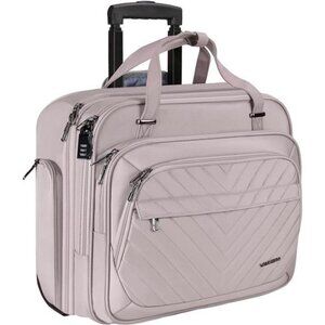 Laptop Bag Women with Wheels, 15.6 Inch Rolling Briefcase for Women
